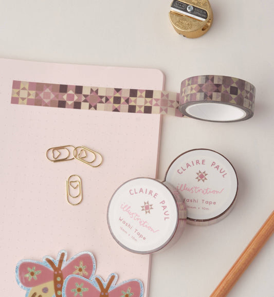 Patchwork Star - Pink | Washi