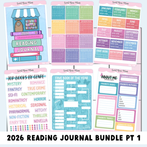2026 Reading Journal Bundle Part 1 (6 Pages)