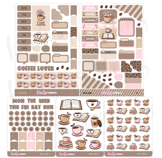 Krels Creations - Coffee Lover | January 2026 STICKERS & WASHI Subscription