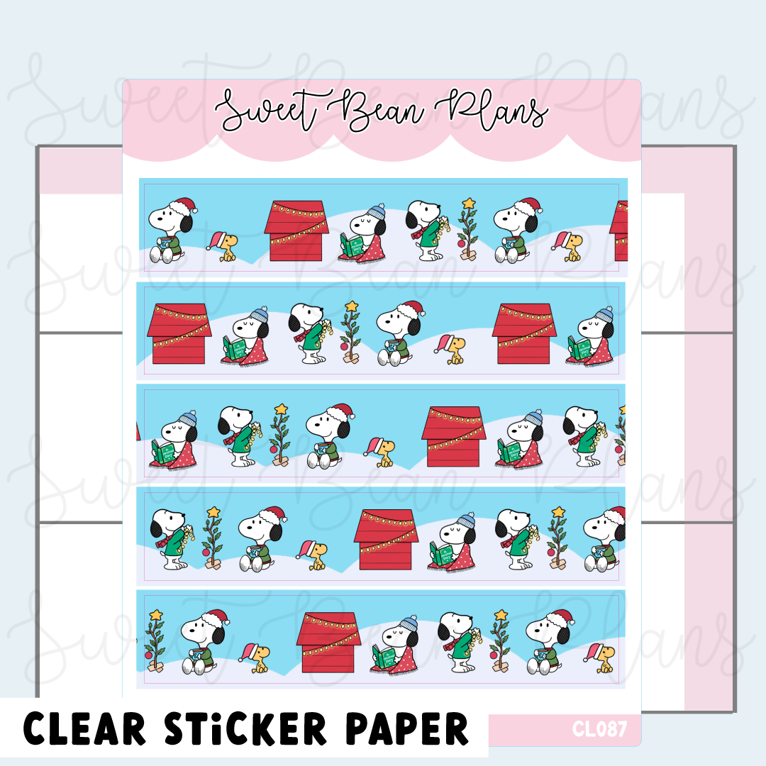 Xmas Peanut | CLEAR Washi Strip Sticker Sheet