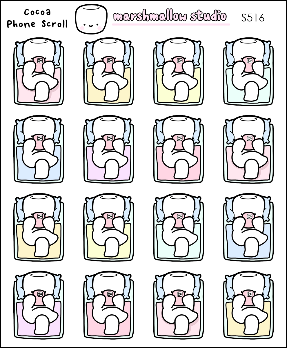 Cocoa - Phone Scroll | Sticker Sheet