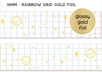 Rainbow Grid - Gold | Washi