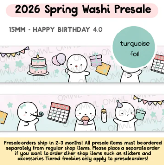 Happy Birthday 4.0 | Washi