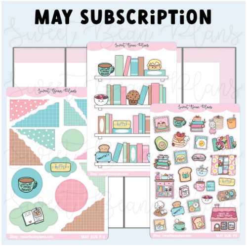 Sweet Bean Plans | MAY 2026 WASHI & STICKER Subscription