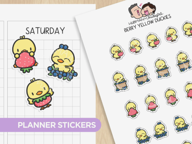 Berry Yellow Duckies | Sticker Sheet