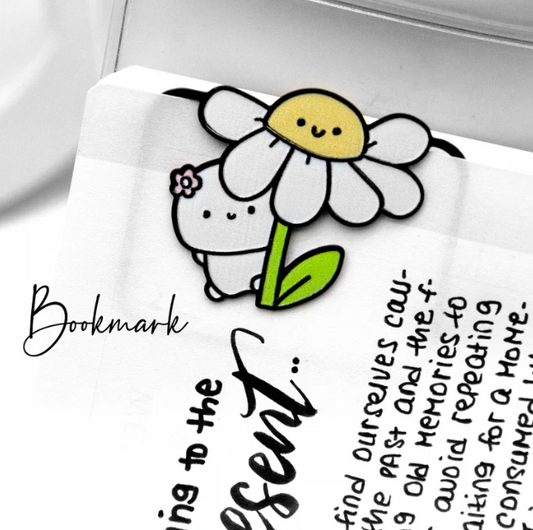 Beanie floral metal bookmark
