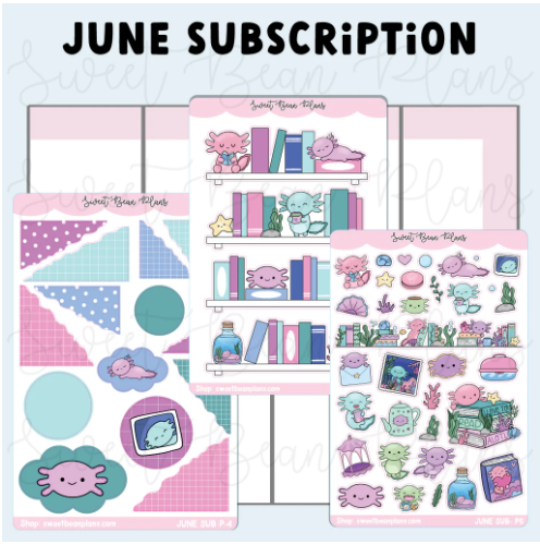 *PRESALE* Sweet Bean Plans | JUNE 2026 WASHI & STICKER Subscription