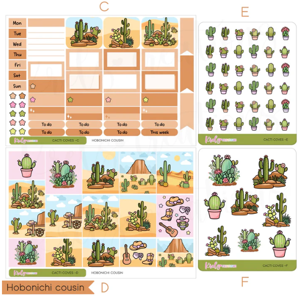 *PRESALE* Krels Creations - Cacti Cove | July 2026 STICKERS & WASHI Subscription