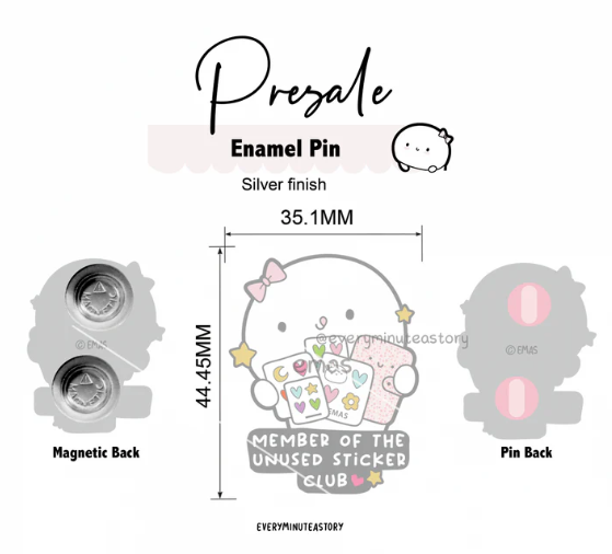 *PREORDER* Member of the Unused Sticker Club Beanie Enamel Pin