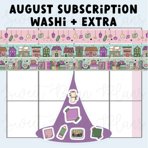 *PRESALE* Sweet Bean Plans | AUGUST 2026 WASHI & STICKER Subscription