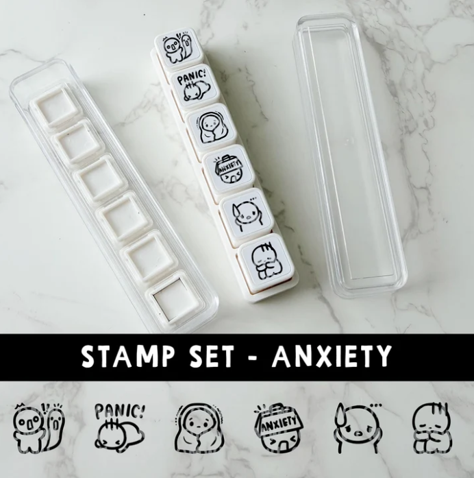 *PREORDER 6-IN-1 Punch Stamp - Anxiety