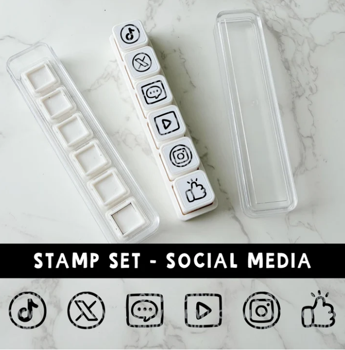 *PREORDER 6-IN-1 Punch Stamp - Social Media