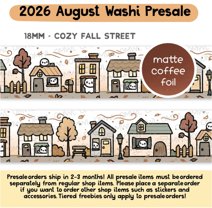 *PREORDER Cozy Fall Street | Washi