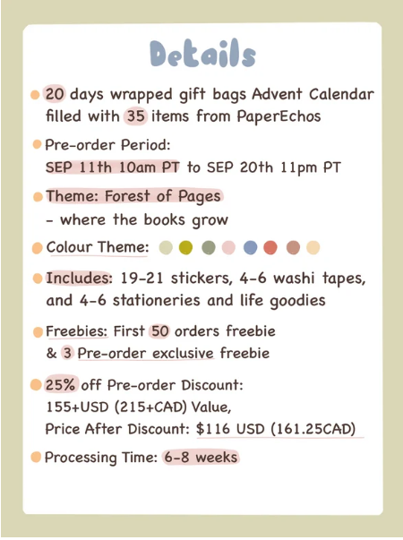 *PREORDER* Paper Echos | 2026 - 20 Days Advent Calendar