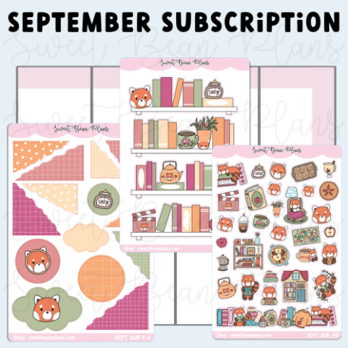 *PRESALE* Sweet Bean Plans | SEPTEMBER 2026 WASHI & STICKER Subscription