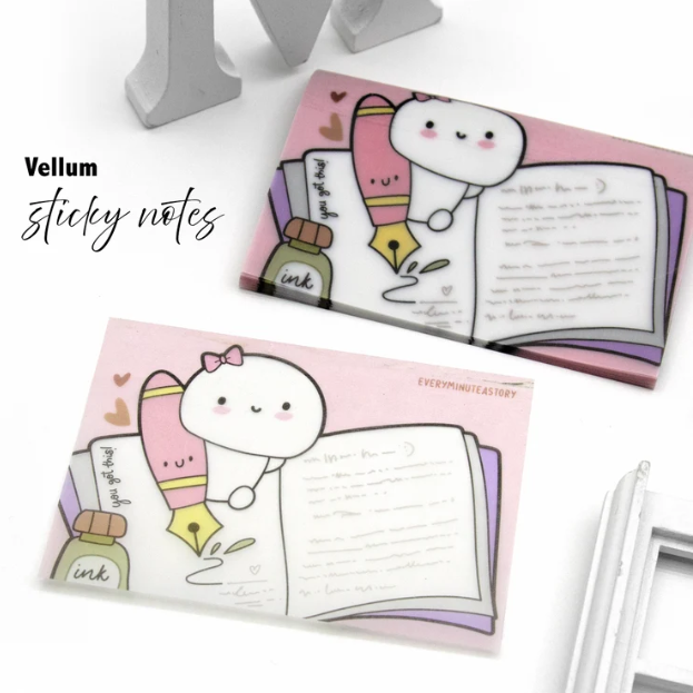 Simple Strokes | Vellum Sticky Notes