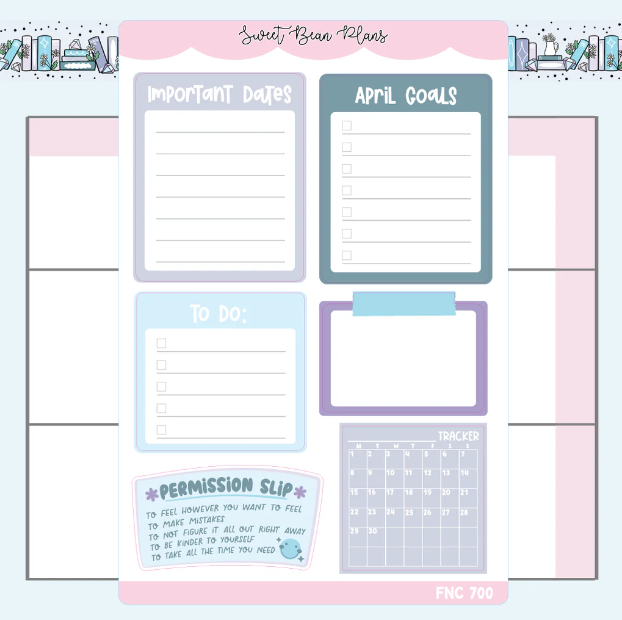 April Functional | Large Sticker Sheet