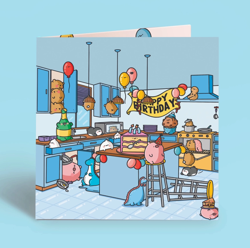 Birthday Kitchen | Greeting Card – Stickie Planning