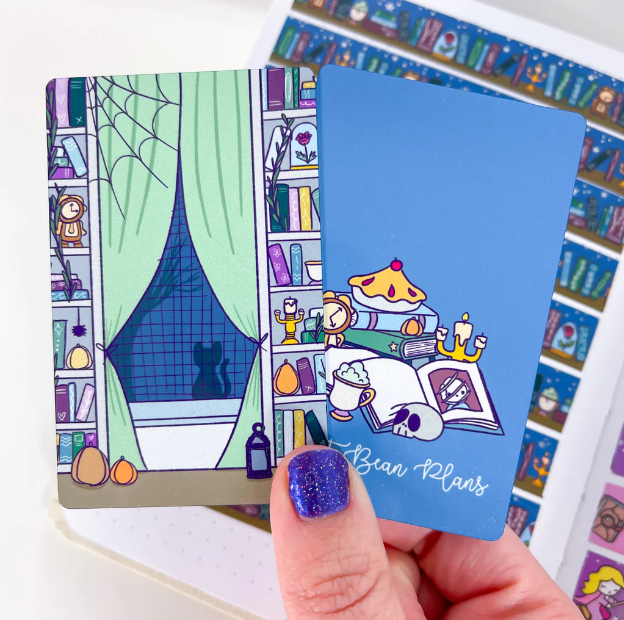 Belle's Spooky Library | Washi Card