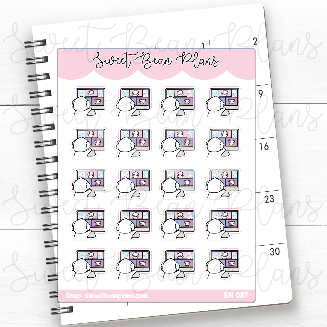 Work Conference Call Beans | Sticker Sheet