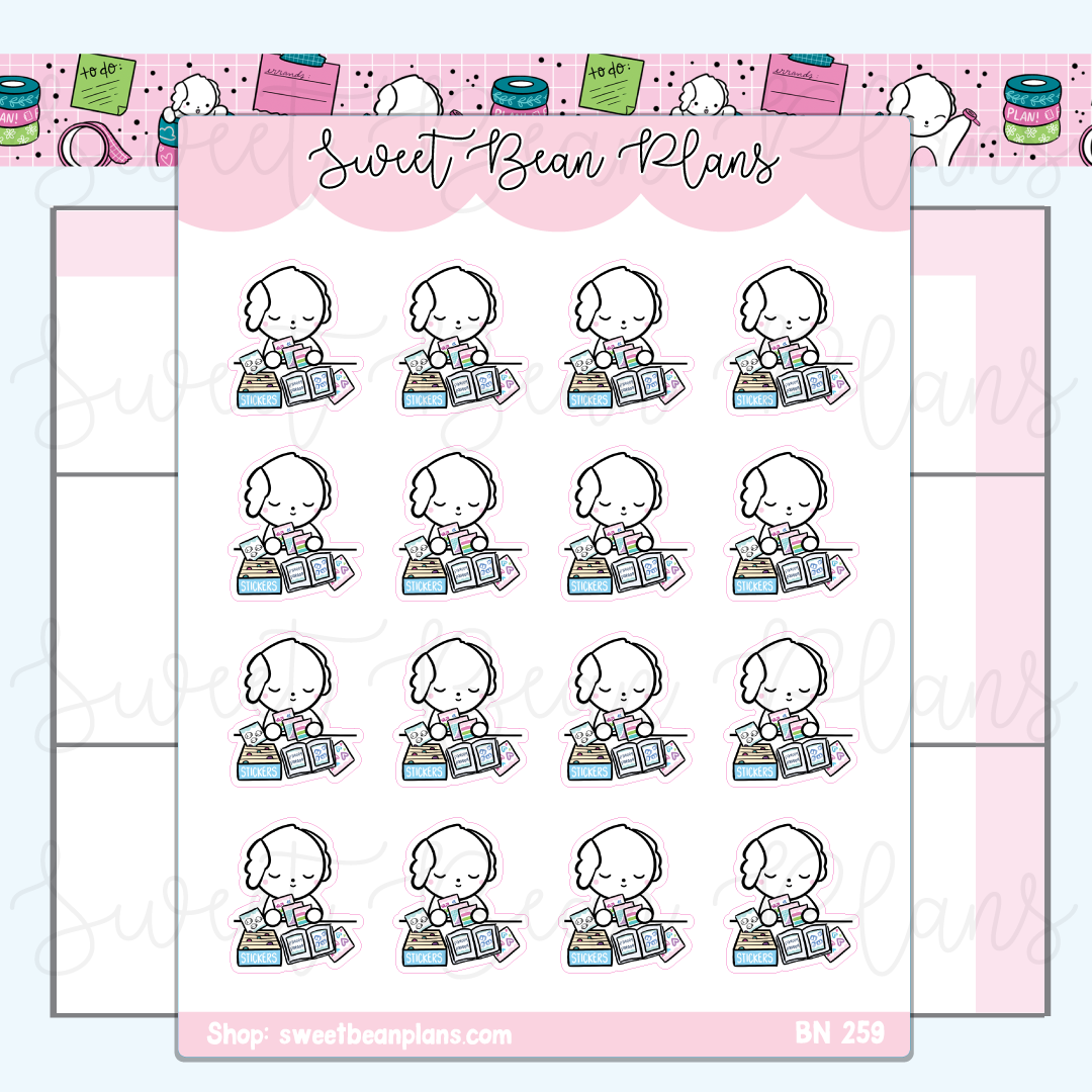 Sticker Organizing Bean | Sticker Sheet