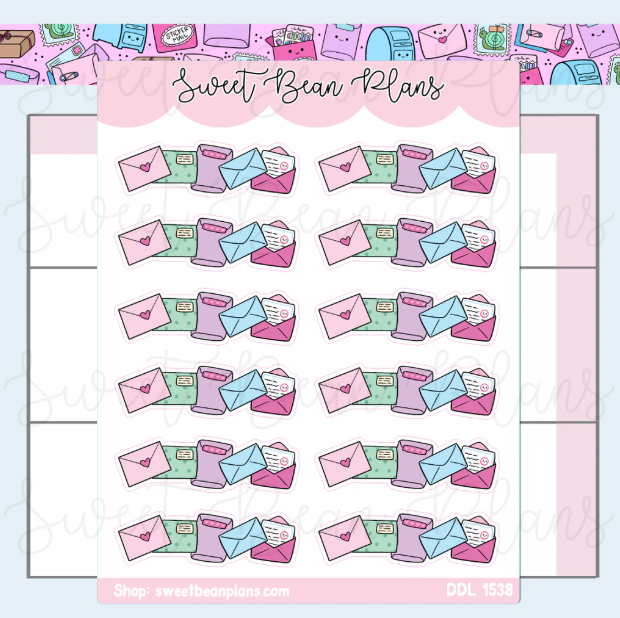 Cute Mail Banners | Sticker Sheet