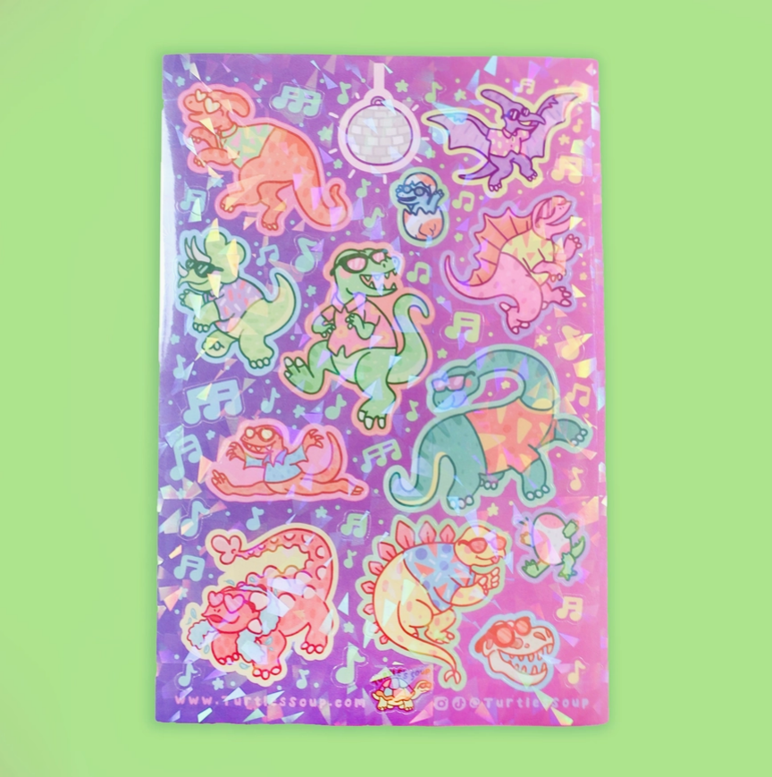 Dancing Dinos | Vinyl Sticker Sheet
