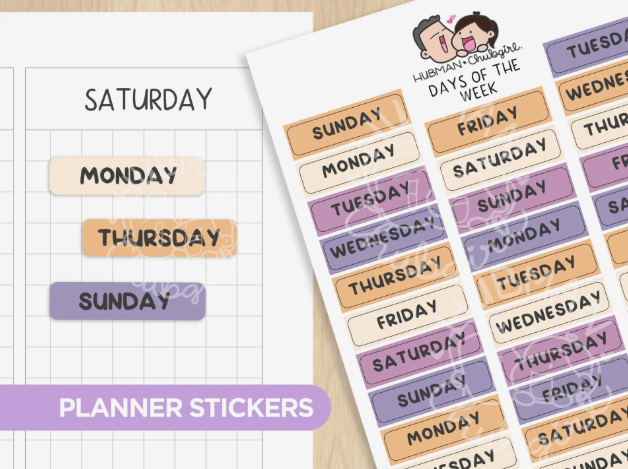 Days of the Week - Staying Cozy | Sticker Sheet
