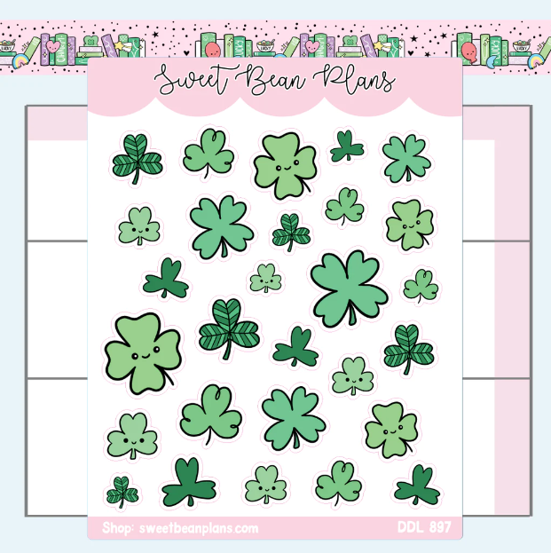 St Patrick's Clovers | Sticker Sheet