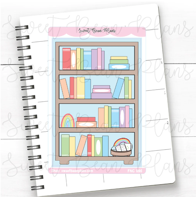 Rainbow Bookshelf | Large Sticker