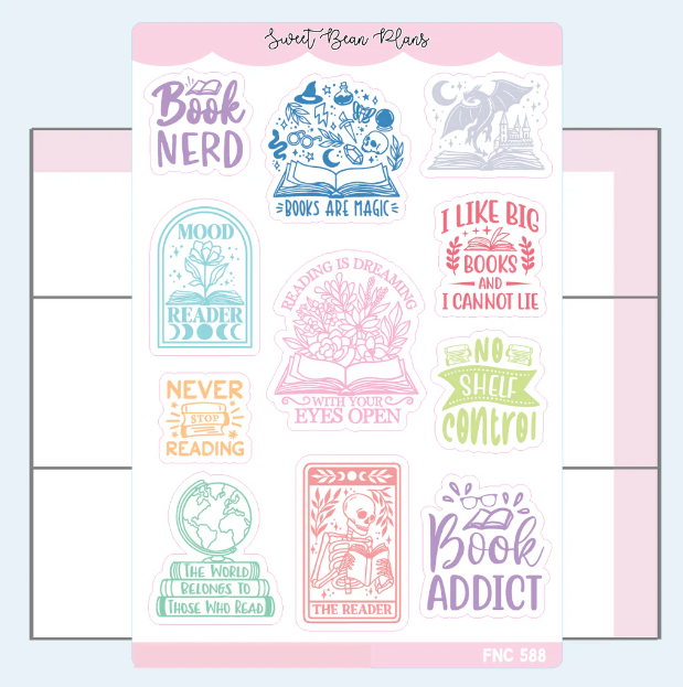 Reading Journal Quotes | Large Sticker Sheet