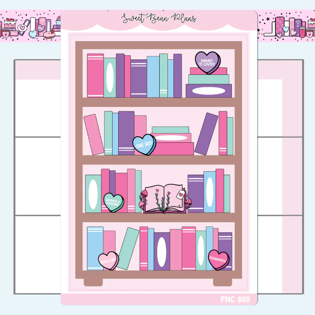 Valentine's Bookshelf | Large Sticker