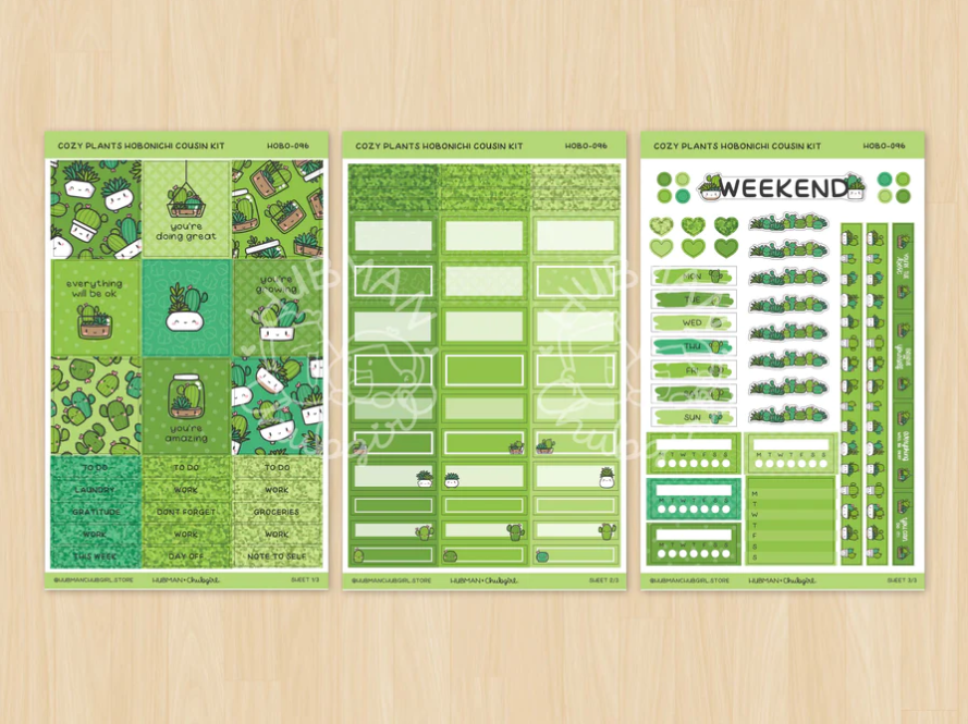 Cozy Plants | Hobonichi Cousin Weekly Kit