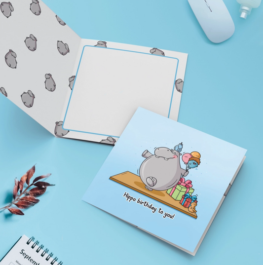 Hippo Birthday | Greeting Card