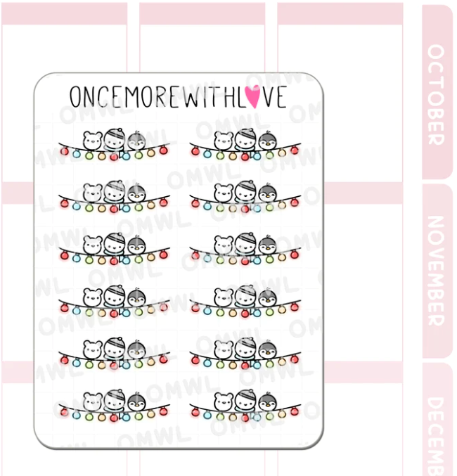 Holiday Critters Banners | Sticker Sheet