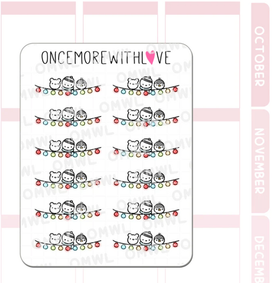 Holiday Critters Banners | Sticker Sheet
