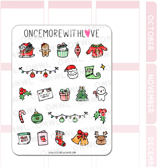Holiday Doodle Deco | Sticker Sheet