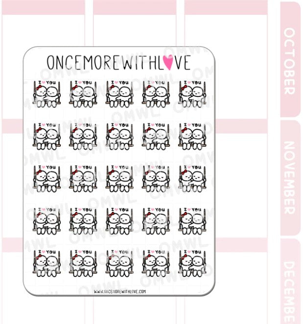 I Love You Swing | Sticker Sheet