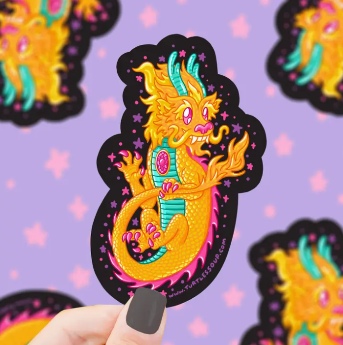 Legendary Dragon | Holographic Vinyl Sticker