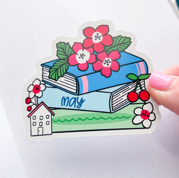 May Book Stack 2025 | Vinyl Sticker