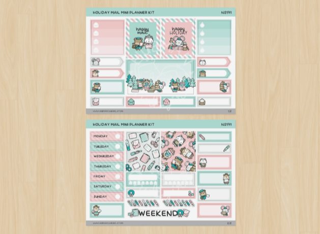 Holiday Happy Mail | Mini Planner Kit
