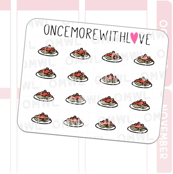 Mini - Pasta Doodle | Sticker Sheet