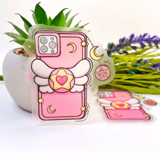 Moon Prism - Phone | Transparent Vinyl Sticker