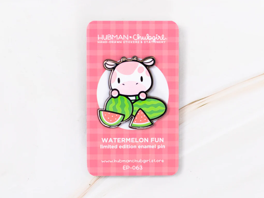 Watermelon Cow | Enamel Pin