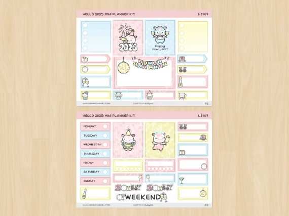 Hello 2025 | Mini Planner Kit