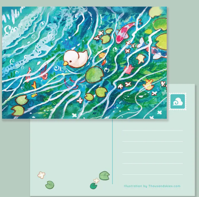 A Lost Duckling | Postcard