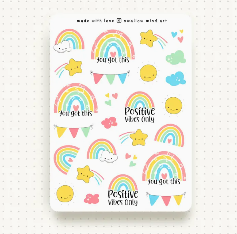 Motivational Rainbows | Sticker Sheet