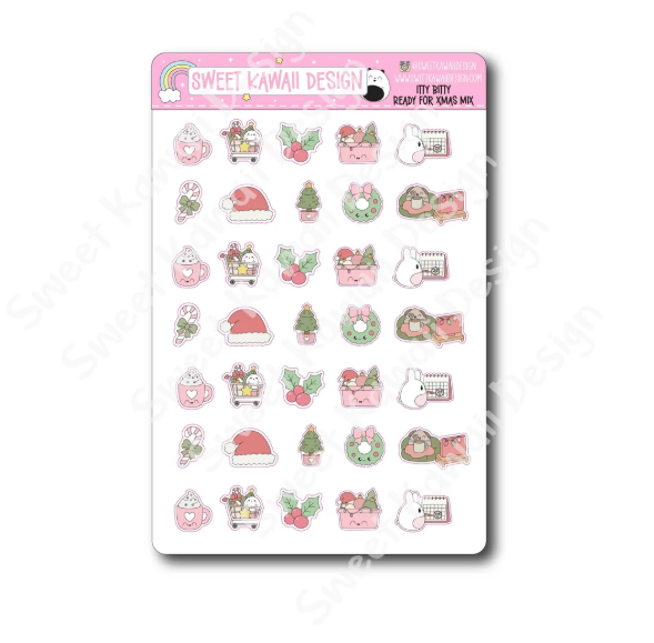 Kawaii Ready For Christmas | Sticker Sheet