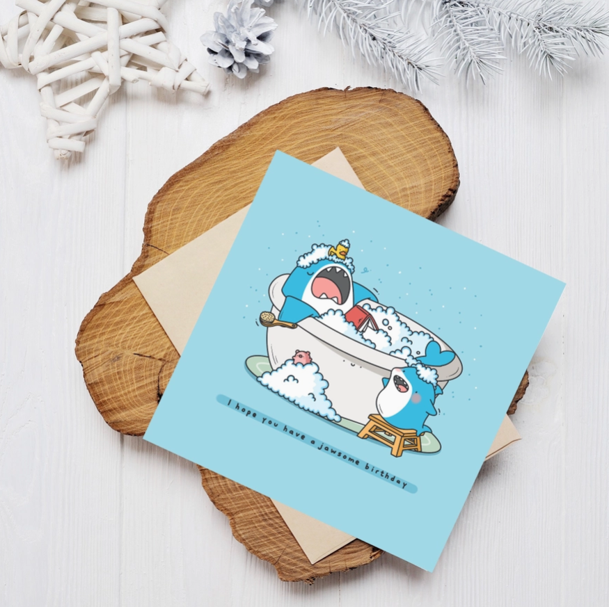 Cute Shark Birthday | Greeting Card