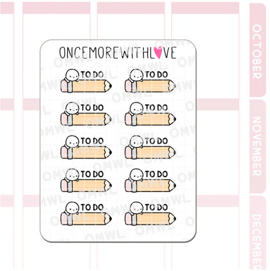 To Do Pencils | Sticker Sheet